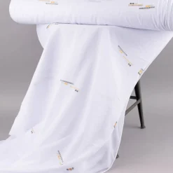 Gardinenstoff Gardinenstores Batistoptik Scherli Rechtecke mit Bleiband weiß grün gelb 280cm