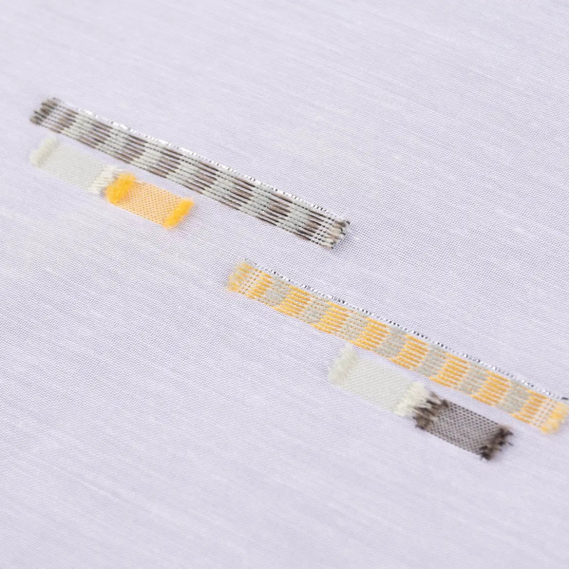 Gardinenstoff Gardinenstores Batistoptik Scherli Rechtecke mit Bleiband weiß grün gelb 280cm