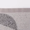 Gardinenstoff halbtransparent Streifen Boucle weiß grau 150cm Breite