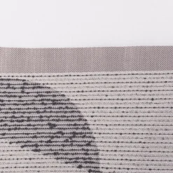 Gardinenstoff halbtransparent Streifen Boucle weiß grau 150cm Breite