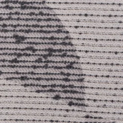 Gardinenstoff halbtransparent Streifen Boucle weiß grau 150cm Breite