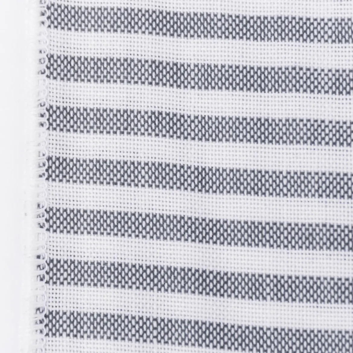 Gardinenstoff halbtransparent Zen mit Längsstreifen in ecru anthrazit 2,80m Breite