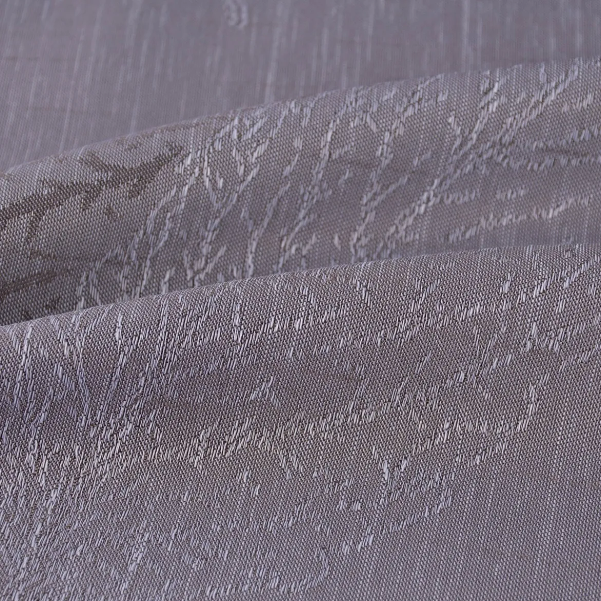 Gardinenstoff Inbetween Blätter halbtransparent grau 140cm Breite