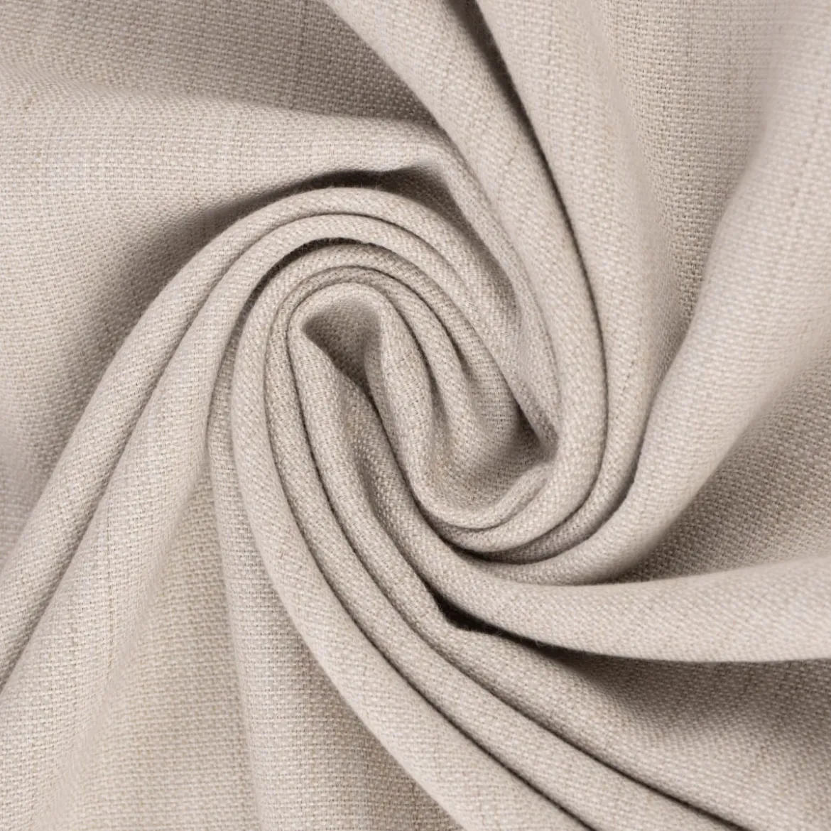 Gardinenstoff Leinenoptik Zabo mit Bleiband uni beige 300cm Breite