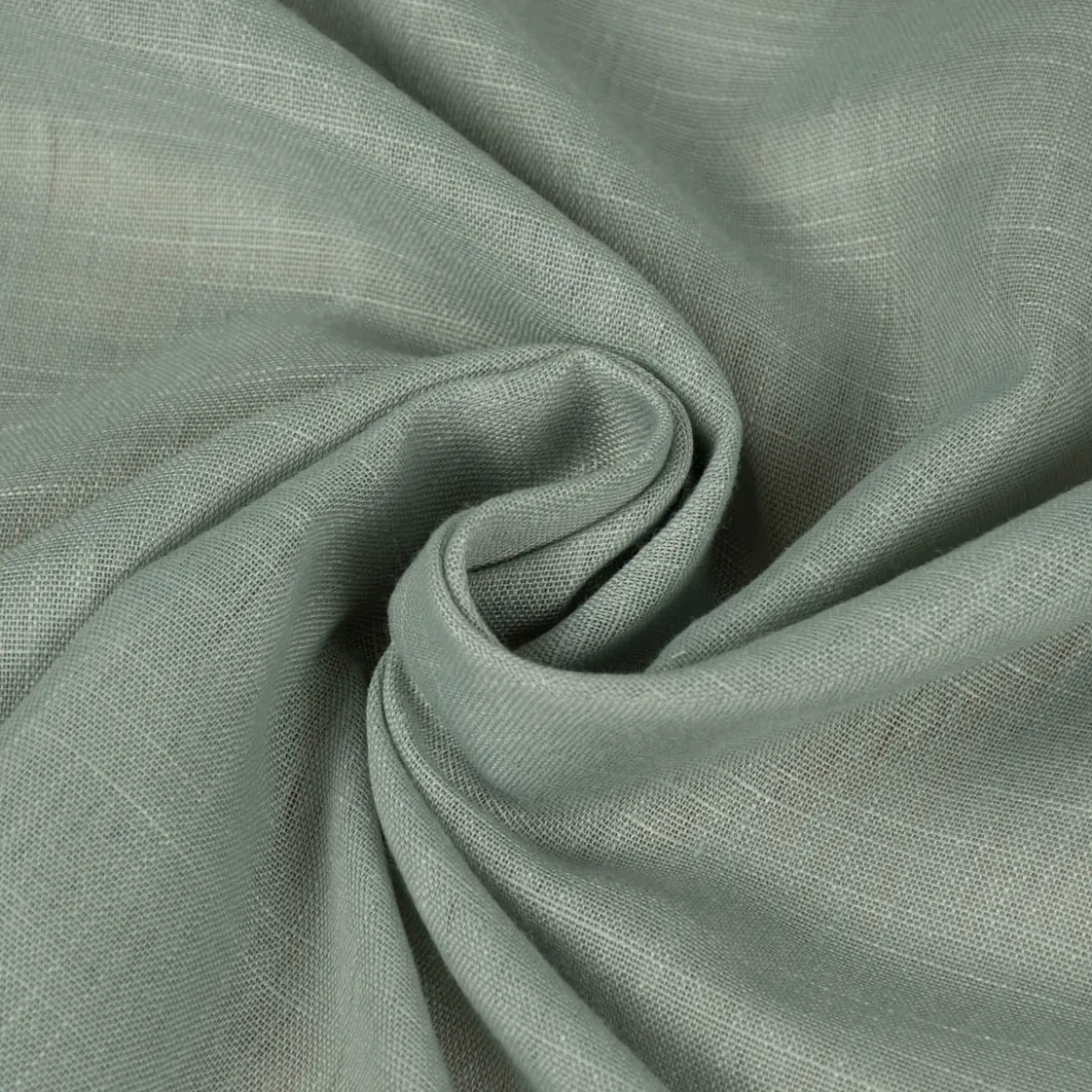Gardinenstoff Leinenstruktur Soft halbtransparent salbeigrün 145cm Breite