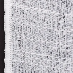 Gardinenstoff Leinenstruktur Leon Eco nachhaltig halbtransparent uni wollweiß 295cm Breite