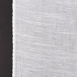 Gardinenstoff Leinenstruktur Leon Eco nachhaltig halbtransparent uni wollweiß 295cm Breite