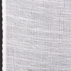 Gardinenstoff Leinenstruktur Leon Eco nachhaltig halbtransparent uni wollweiß 295cm Breite