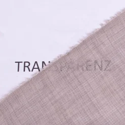 Gardinenstoff Leinenstruktur SCANDIA halbtransparent uni taupe 145cm Breite