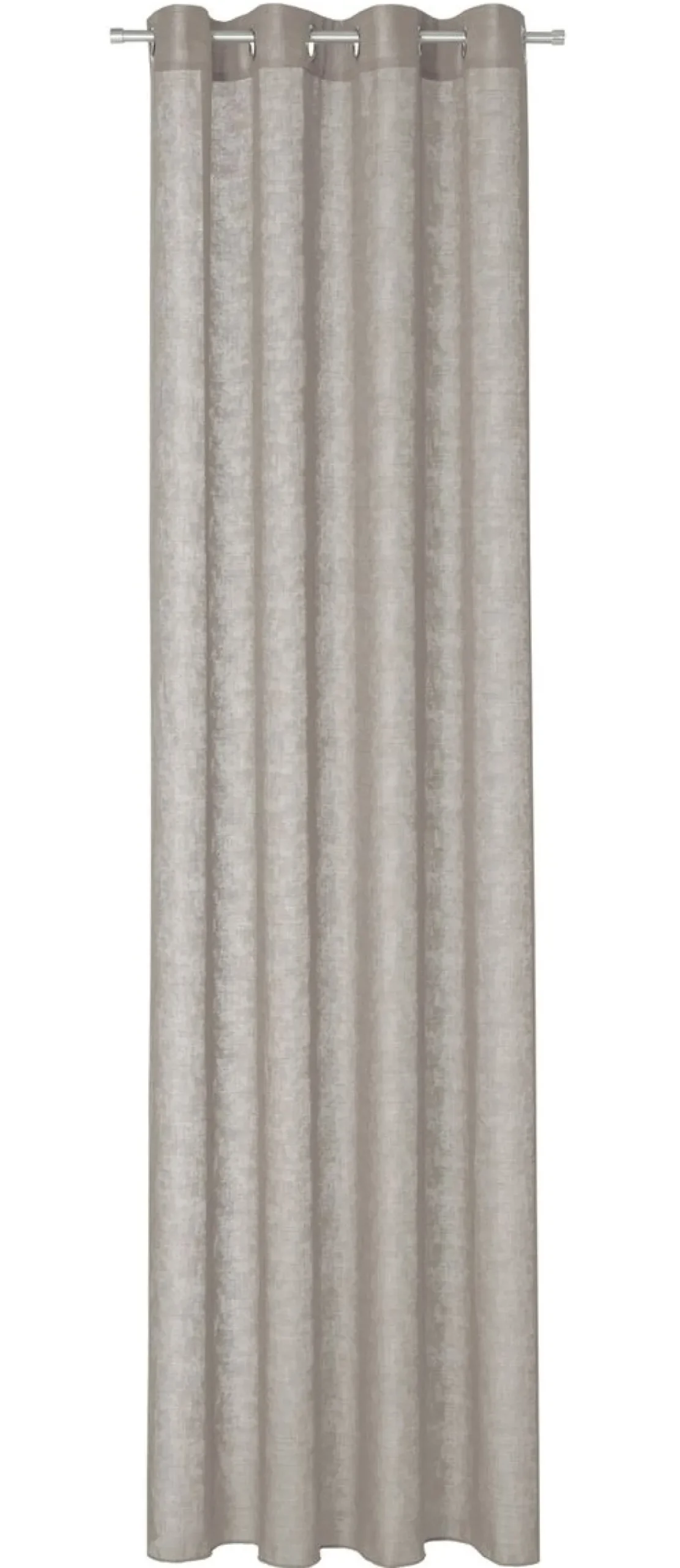 Gardinenstoff Leinenstruktur SCANDIA halbtransparent uni taupe 145cm Breite