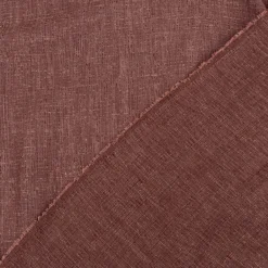 Gardinenstoff Leinenstruktur Leon Eco nachhaltig halbtransparent uni meliert rot 148cm Breite