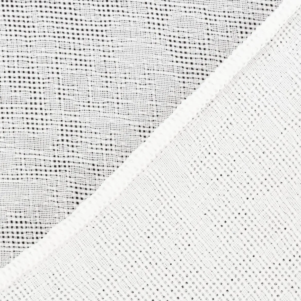 Gardinenstoff Leinenstruktur SCANDIA halbtransparent uni wollweiß 295cm Breite