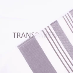 Gardinenstoff Marula transparent Streifen weiß rot grau 148cm Breite