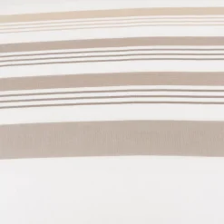 Gardinenstoff Marula transparent Streifen weiß beige braun 148cm Breite