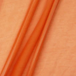 Gardinenstoff Meterware KOS einfarbig orange 1,5m Höhe