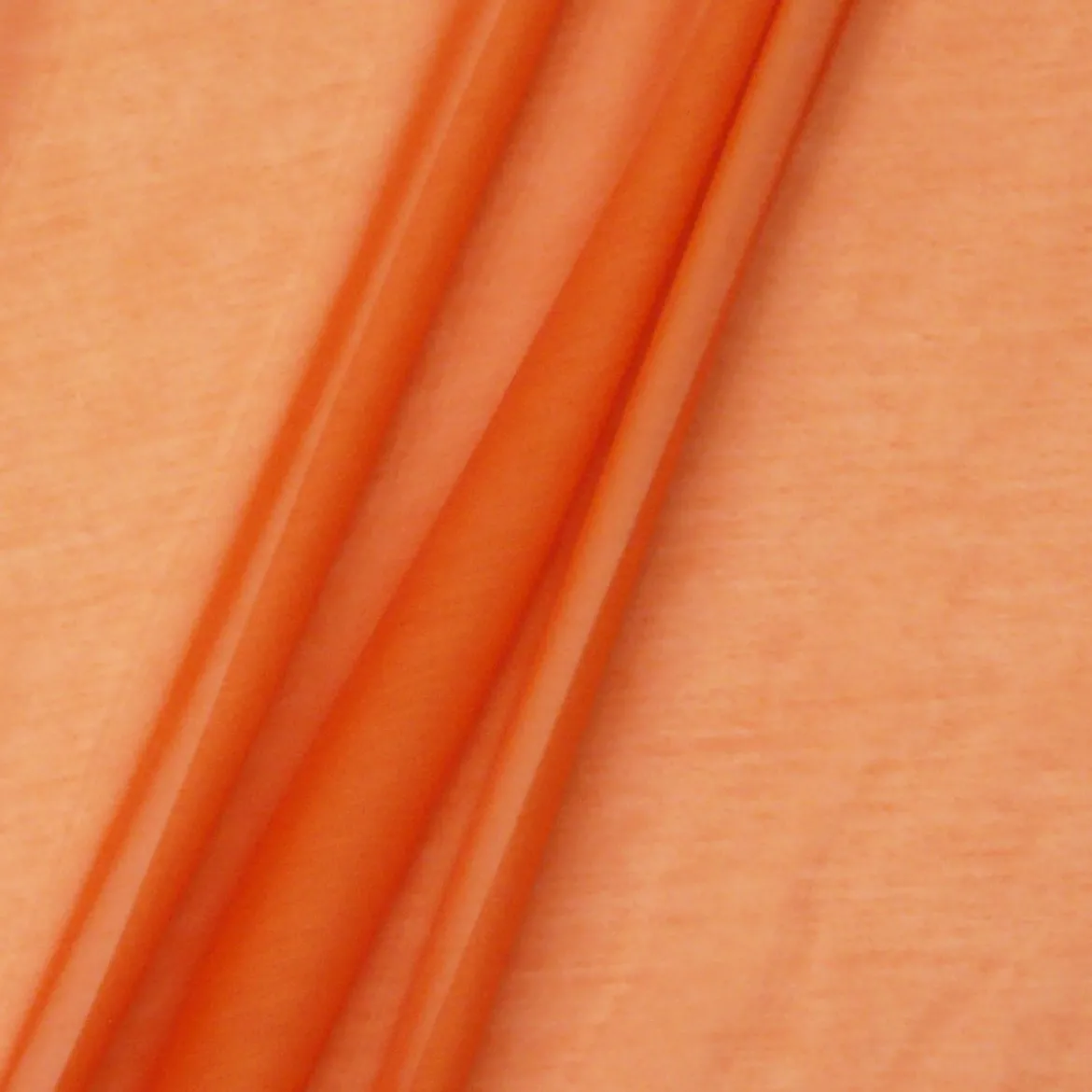 Gardinenstoff Meterware KOS einfarbig orange 1,5m Höhe