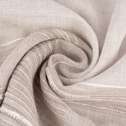 Gardinenstoff natürliche Strukturoptik Streifen halbtransparent beige natur 150cm Breite