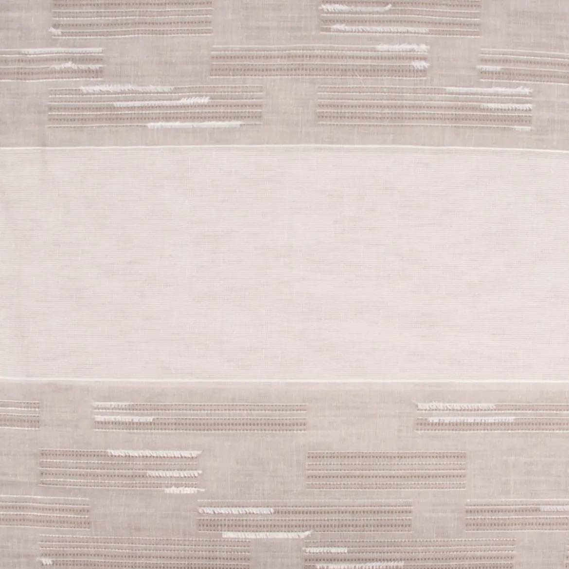 Gardinenstoff natürliche Strukturoptik Streifen halbtransparent beige natur 150cm Breite