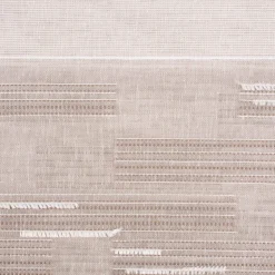Gardinenstoff natürliche Strukturoptik Streifen halbtransparent beige natur 150cm Breite