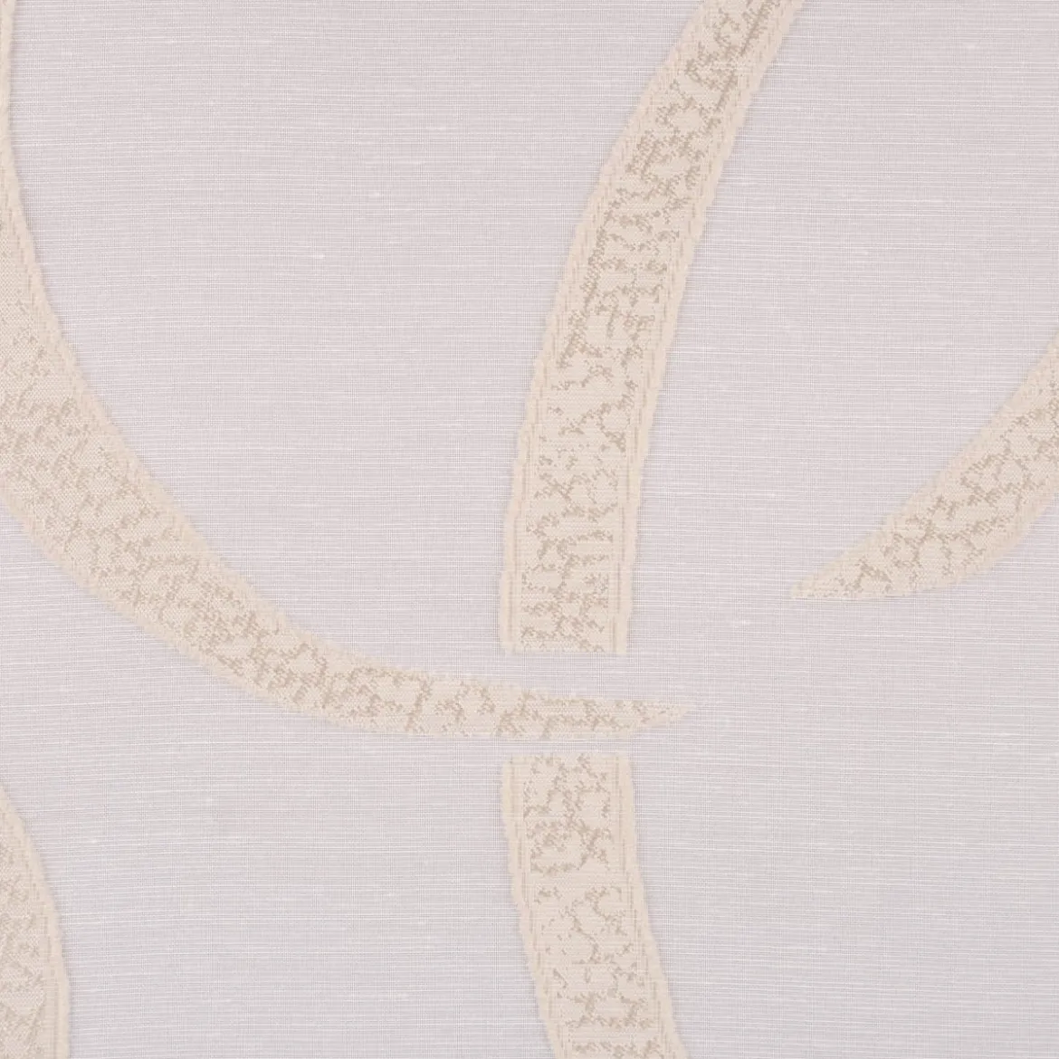 Gardinenstoff Paneele Meterware Scherli LOOP Ringel creme beige 60cm Breite