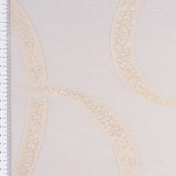 Gardinenstoff Paneele Meterware Scherli LOOP Ringel creme beige 60cm Breite