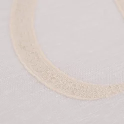Gardinenstoff Paneele Meterware Scherli LOOP Ringel creme beige 60cm Breite