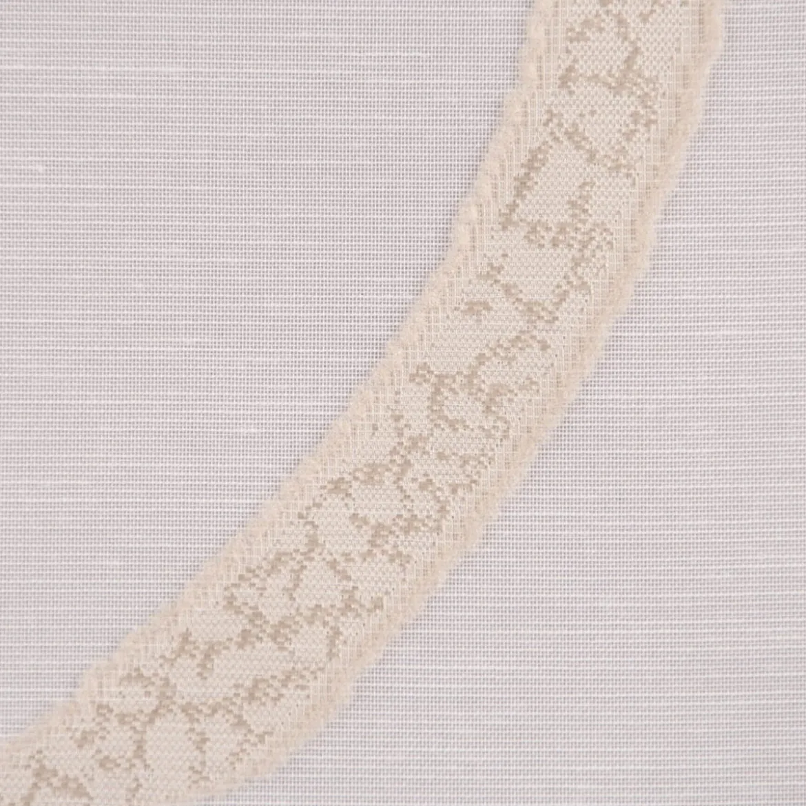 Gardinenstoff Paneele Meterware Scherli LOOP Ringel creme beige 60cm Breite