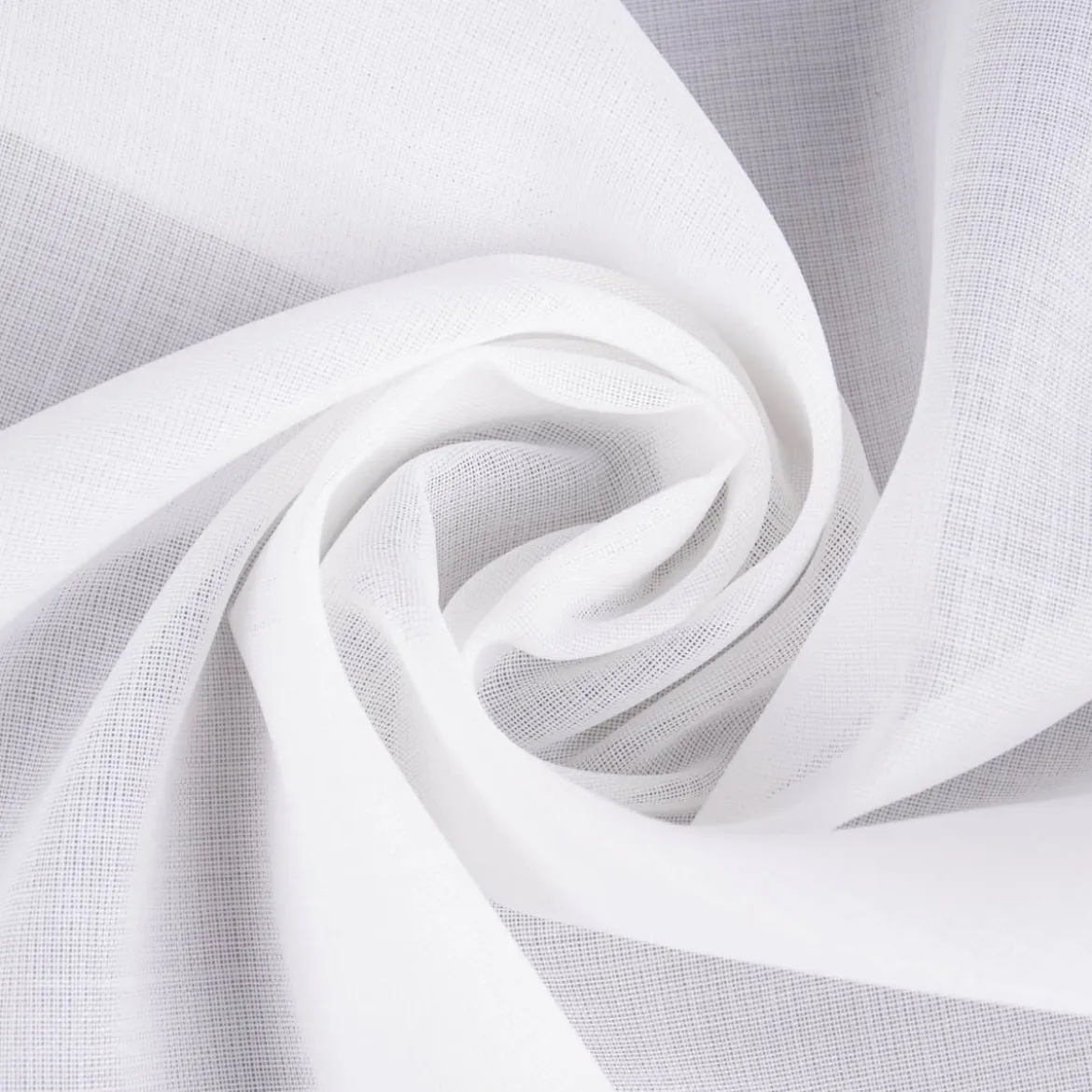 Gardinenstoff Paneele Meterware Libre Eco aus recyceltem Polyester einfarbig wollweiß 60cm Breite