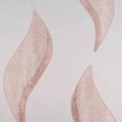 Gardinenstoff Paneele Meterware Scherli Grafik Silbereffekte wollweiß rosenholz 60cm Breite