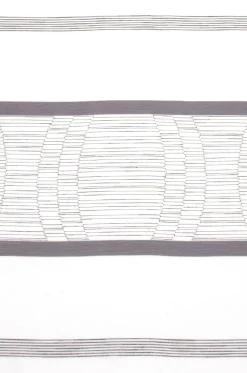 Gardinenstoff Scherli Emiliana halbtransparent Streifen weiß grau 152cm Breite