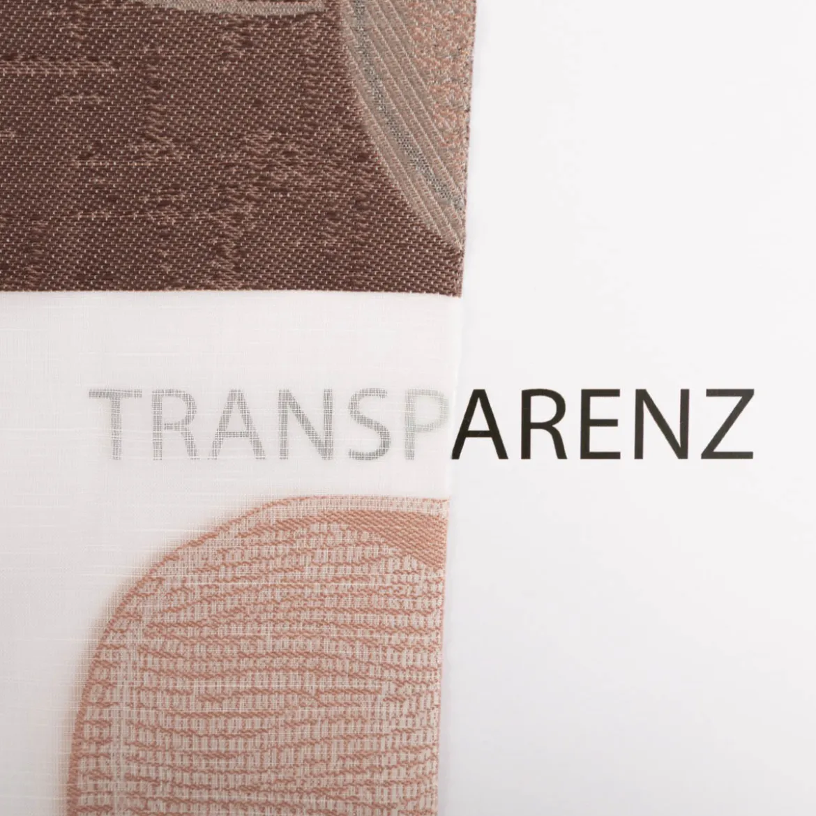 Gardinenstoff Scherli Jacquard Querstreifen halbtransparent weiß taupe 150cm Breite