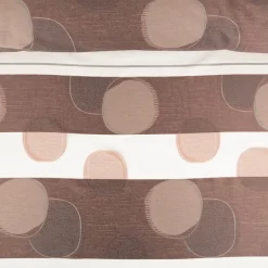Gardinenstoff Scherli Jacquard Querstreifen halbtransparent weiß taupe 150cm Breite