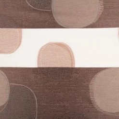 Gardinenstoff Scherli Jacquard Querstreifen halbtransparent weiß taupe 150cm Breite