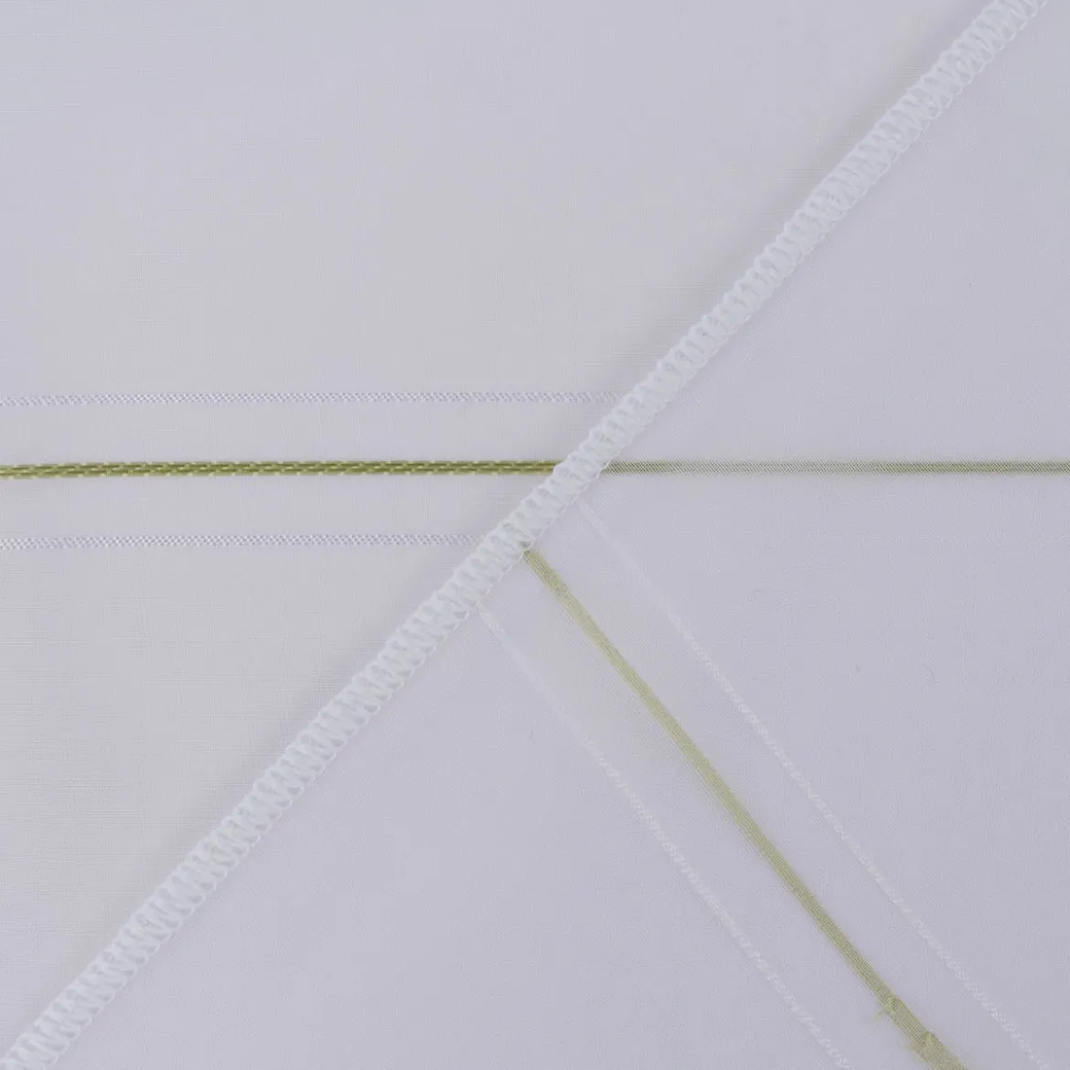 Gardinenstoff Scherli Voile mit Bleiband Längsstreifen weiß grün 280cm Höhe