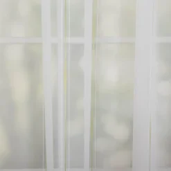 Gardinenstoff Scherli Voile mit Bleiband Längsstreifen weiß grün 280cm Höhe