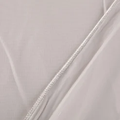 Gardinenstoff Soft Voile transparent uni hellgrau mit Bleiband 320cm Breite