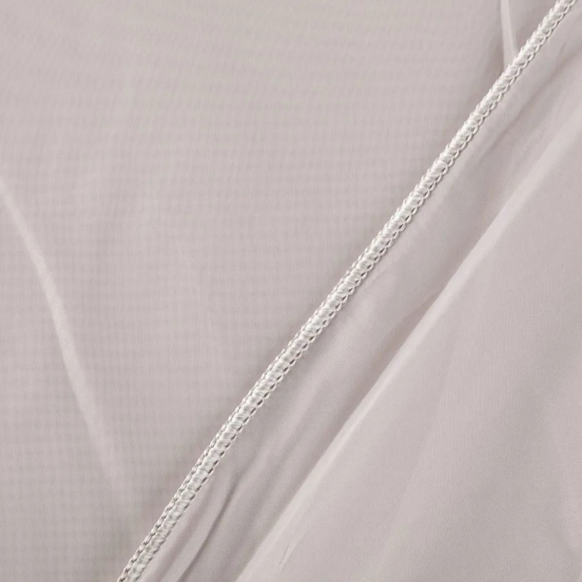 Gardinenstoff Soft Voile transparent uni hellgrau mit Bleiband 320cm Breite