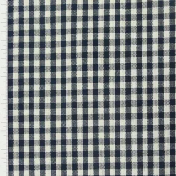 Gardinenstoff Stoff Dekostoff Meterware kariert dunkelblau weiß ca.0,5cm