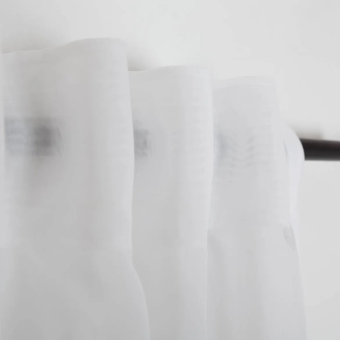 Gardinenstoff Stores antiviral und schwer entflammbar transparent ecru mit Bleiband 300cm hoch