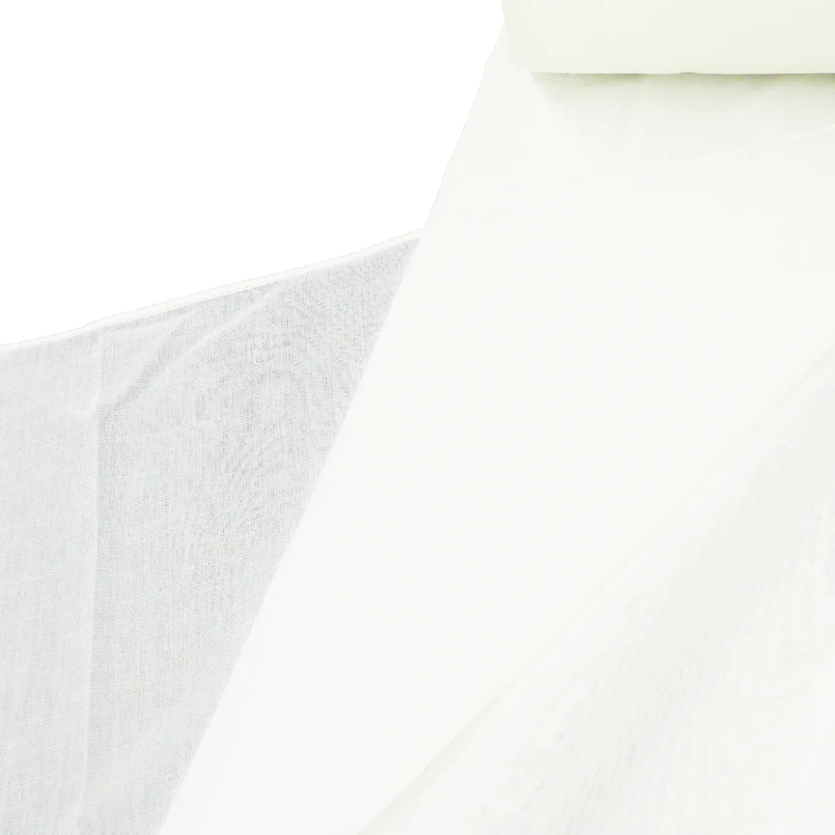 Gardinenstoff Stores creme grobe Leinenoptik mit Bleiband 180cm hoch