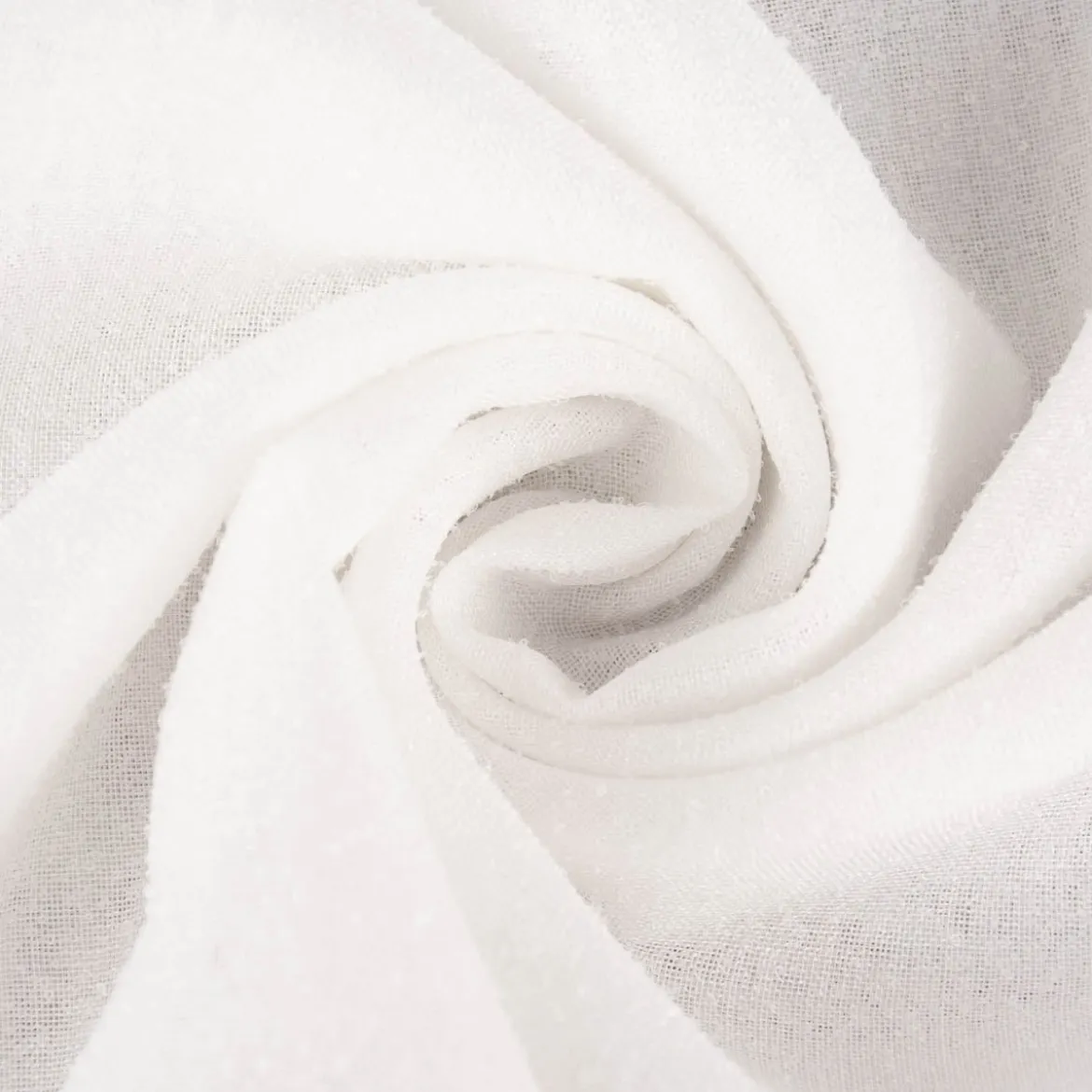Gardinenstoff Stores feine Bouclé-Struktur mit Bleiband creme 1,80m Höhe