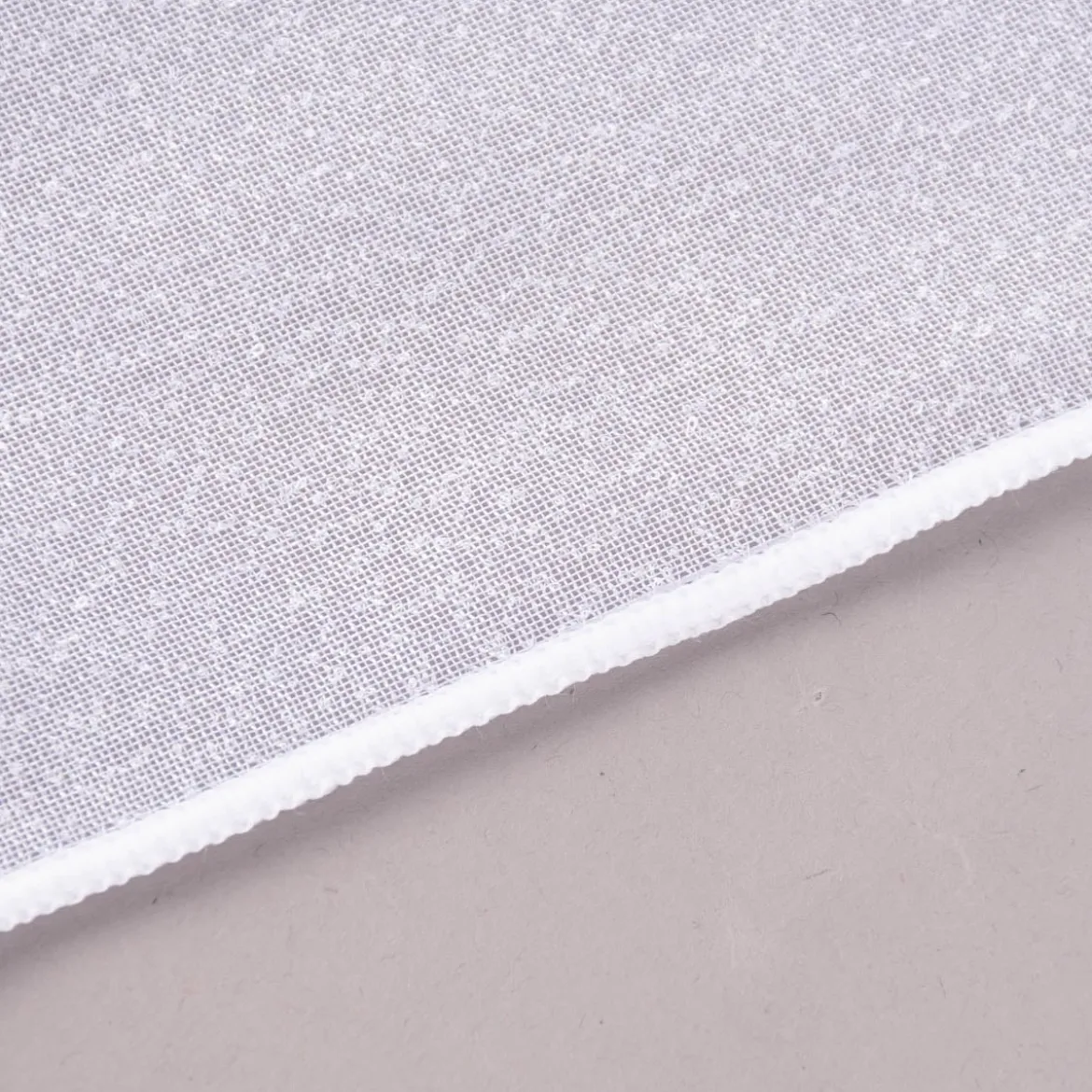 Gardinenstoff Stores feine Bouclé-Struktur mit Bleiband weiß 1,80m Höhe