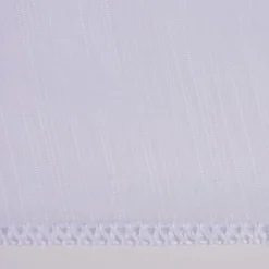 Gardinenstoff Stores feine Streifen mit Bleiband weiß 1,80m Höhe