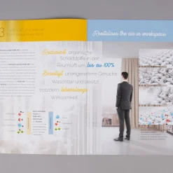 Gardinenstoff Stores Leinenstruktur Pure Air Technology luftreinigende Ausrüstung transparent weiß mit Bleiband 300cm hoch