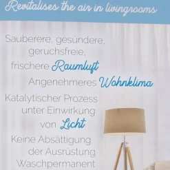 Gardinenstoff Stores Leinenstruktur Pure Air Technology luftreinigende Ausrüstung transparent weiß mit Bleiband 300cm hoch