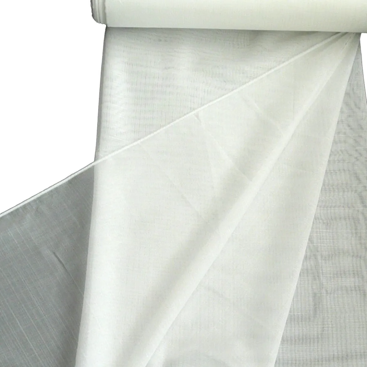 Gardinenstoff Stores Strukturoptik creme mit Bleiband 180cm hoch