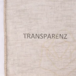 Gardinenstoff Stores Strukturoptik mit Stickerei abstrakte Blumen beige 2,80m Höhe