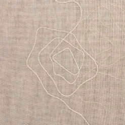 Gardinenstoff Stores Strukturoptik mit Stickerei abstrakte Blumen beige 2,80m Höhe