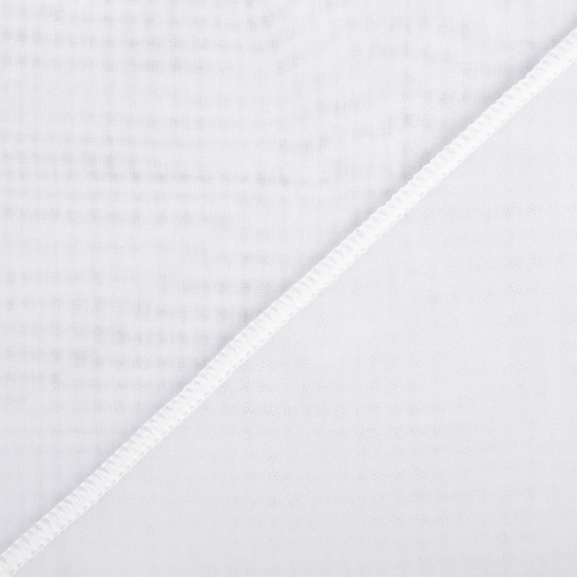 Gardinenstoff Stores Voile mit Bleiband Meterware einfarbig weiß transparent 3,0m Höhe