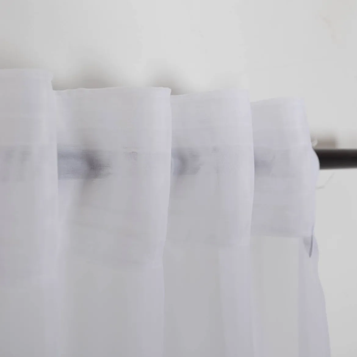 Gardinenstoff Stores Voile uni weiß transparent 2,6m Höhe